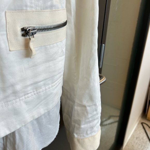 Obakki size 8 cotton,silk and suede beautiful coat in excellent used condition - Picture 15 of 16